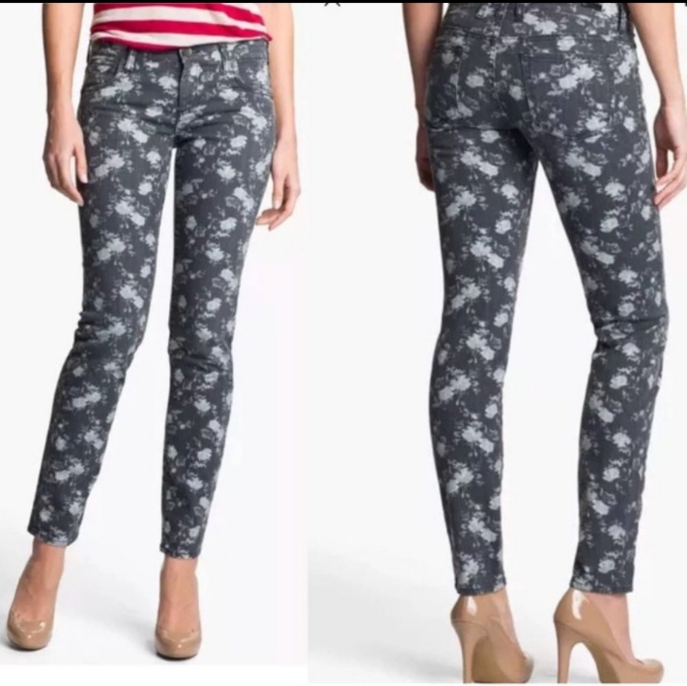 KUT From The Cloth Flowered Print Denim Straight leg Jeans